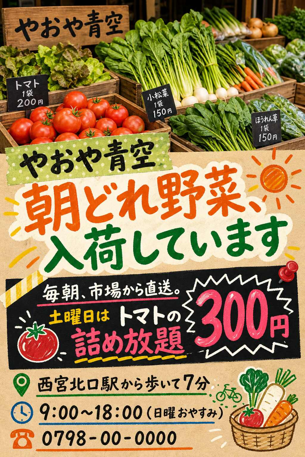 作風Bのサンプルチラシ